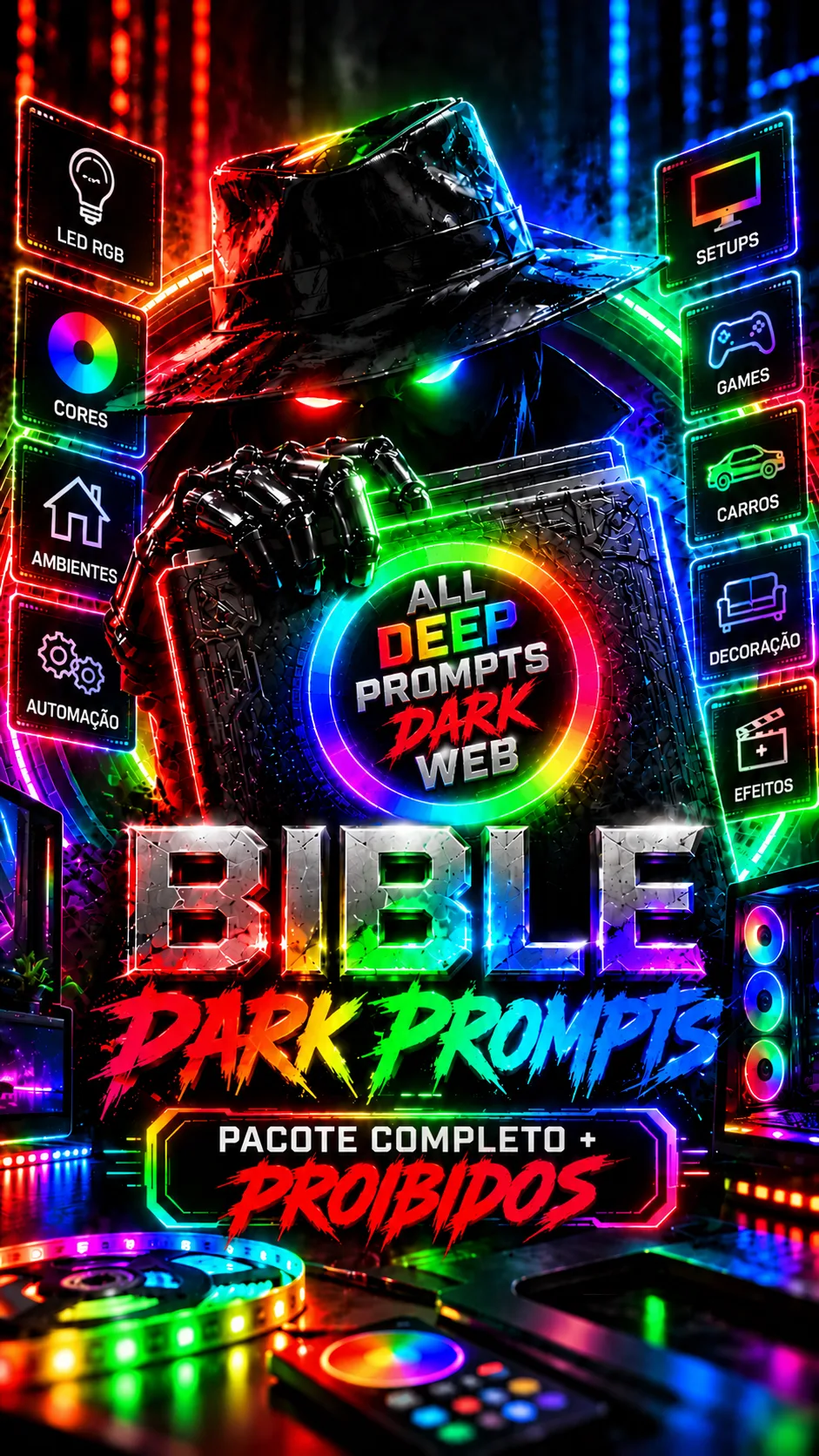 Capa do BIBLE — All Deep Prompts Dark Web, pacote completo + proibidos